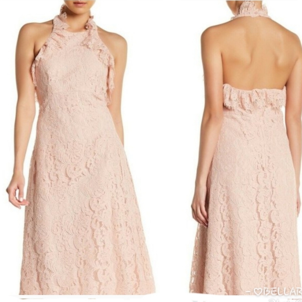 Nanette Lepore | Lace Halter | Midi Dress | SZ:4